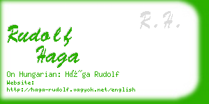 rudolf haga business card